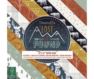 Σετ χαρτόνια χειροτεχνίας Lost and Found 30x30cm 36φ 150gr Σετ χαρτόνια χειροτεχνίας Lost and Found 30x30cm 36φ 150gr