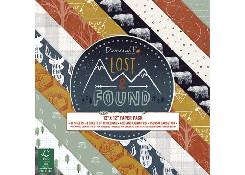 Σετ χαρτόνια χειροτεχνίας Lost and Found 30x30cm 36φ 150gr Σετ χαρτόνια χειροτεχνίας Lost and Found 30x30cm 36φ 150gr