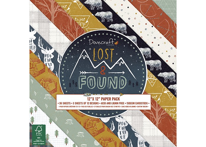 Σετ χαρτόνια χειροτεχνίας Lost and Found 30x30cm 36φ 150gr Σετ χαρτόνια χειροτεχνίας Lost and Found 30x30cm 36φ 150gr