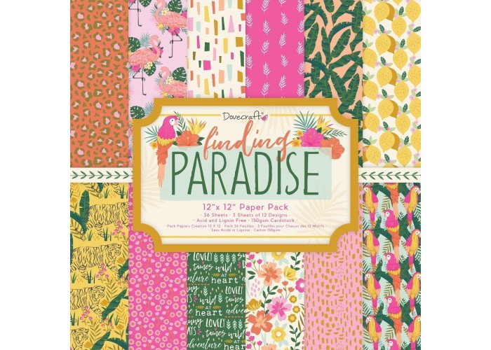 Σετ Χαρτόνια Χειροτεχνίας Finding Paradise 36φ 30cm X 30cm 150gr Σετ Χαρτόνια Χειροτεχνίας Finding Paradise 36φ 30cm X 30cm 150gr