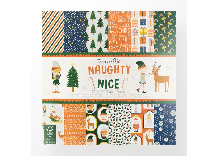 Σετ Χαρτόνια Χειροτεχνίας Naughty or Nice 36φ 30cm X 30cm 150gr Σετ Χαρτόνια Χειροτεχνίας Naughty or Nice 36φ 30cm X 30cm 150gr