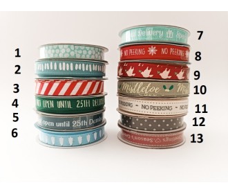 Κορδέλα Χριστουγεννιάτικη με εκτύπωση 2mx1cm Κορδέλα Χριστουγεννιάτικη με εκτύπωση 2mx1cm