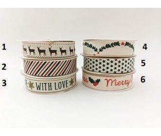 Κορδέλα οικολογική Χριστουγεννιάτικη με εκτύπωση 2mx1,5cm Κορδέλα οικολογική Χριστουγεννιάτικη με εκτύπωση 2mx1,5cm