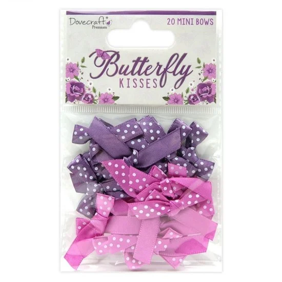 Φιογκάκια λιλά μωβ Butterfly Kisses 20τεμ