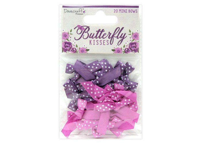 Φιογκάκια λιλά μωβ Butterfly Kisses 20τεμ