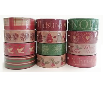 Αυτοκόλλητες διακοσμητικές ταινίες Χριστουγεννιάτικες 1,5cm x 5m Αυτοκόλλητες διακοσμητικές ταινίες Χριστουγεννιάτικες 1,5cm x 5m