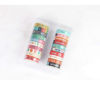 Washi Tape Box Sentiments 20τεμ 10mm x 3m Washi Tape Box Sentiments 20τεμ 10mm x 3m