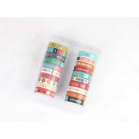 Washi Tape Box Sentiments  20τεμ 10mm x 3m 