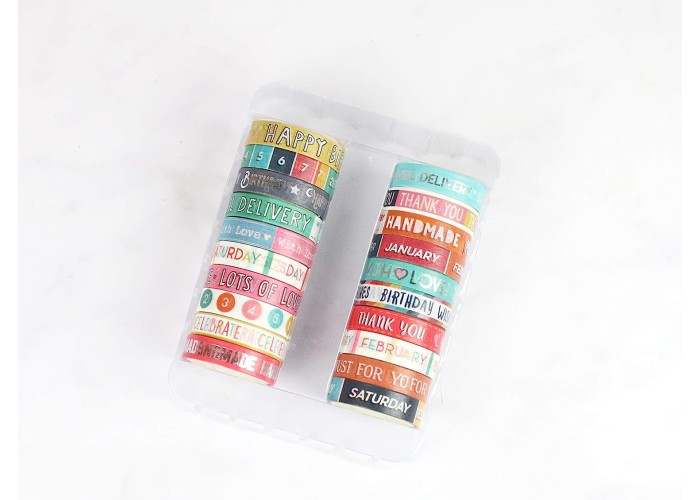 Washi Tape Box Sentiments  20τεμ 10mm x 3m 