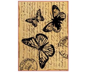 Ριζόχαρτο Decoupage A4 - Butterfly with words  Ριζόχαρτο Decoupage A4 - Butterfly with words