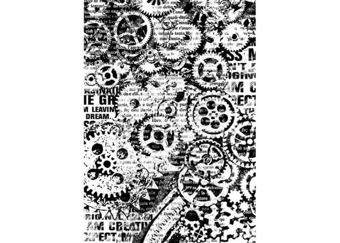 Ριζόχαρτο Decoupage A4 - Gears Ριζόχαρτο Decoupage A4 - Gears