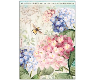Ριζόχαρτο Decoupage A4 - Ortensie Ριζόχαρτο Decoupage A4 - Ortensie