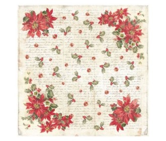 Ριζόχαρτο Decoupage 50x50cm 14g - Poinsettia  Ριζόχαρτο Decoupage 50x50cm 14g - Poinsettia