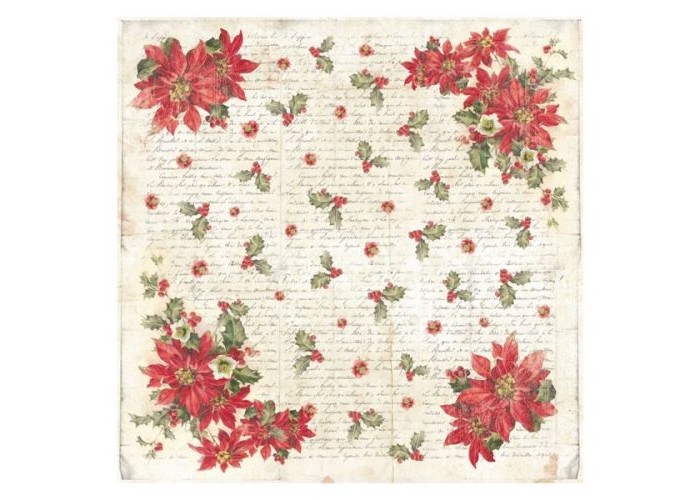 Ριζόχαρτο Decoupage 50x50cm 14g - Poinsettia Ριζόχαρτο Decoupage 50x50cm 14g - Poinsettia