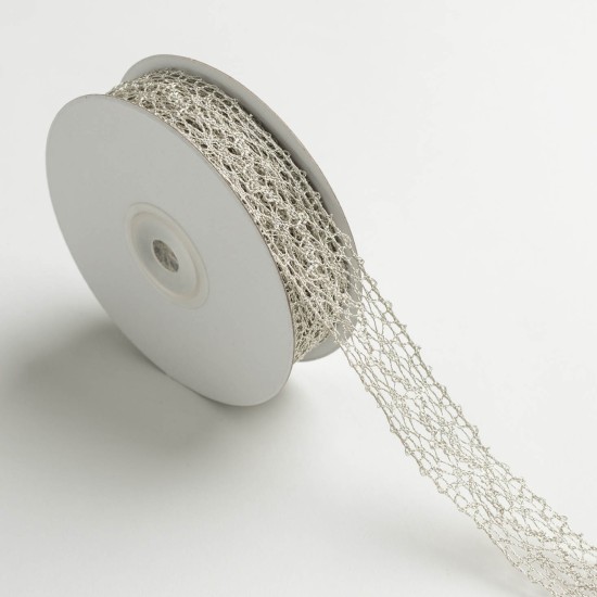 ΚΟΡΔΕΛΑ ΔΑΝΤΕΛΑ ΜΕΤΑΛΛΙΚΗ 22MMX10MET SILVER MET ΚΟΡΔΕΛΑ ΔΑΝΤΕΛΑ ΜΕΤΑΛΛΙΚΗ 22MMX10MET SILVER MET