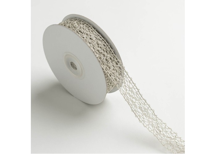 ΚΟΡΔΕΛΑ ΔΑΝΤΕΛΑ ΜΕΤΑΛΛΙΚΗ 22MMX10MET SILVER MET ΚΟΡΔΕΛΑ ΔΑΝΤΕΛΑ ΜΕΤΑΛΛΙΚΗ 22MMX10MET SILVER MET