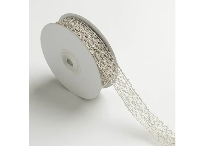 ΚΟΡΔΕΛΑ ΔΑΝΤΕΛΑ ΜΕΤΑΛΛΙΚΗ 22MMX10MET SILVER MET