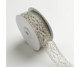 ΚΟΡΔΕΛΑ ΔΑΝΤΕΛΑ ΜΕΤΑΛΛΙΚΗ 35MMX10MET SILVER MET