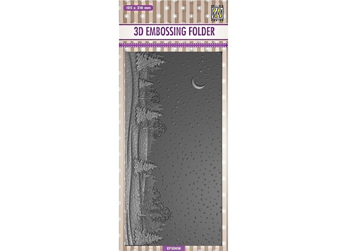 Nellie's Choice • 3D Embossing Folders Slimline Snowy Landsc Nellie's Choice • 3D Embossing Folders Slimline Snowy Landsc