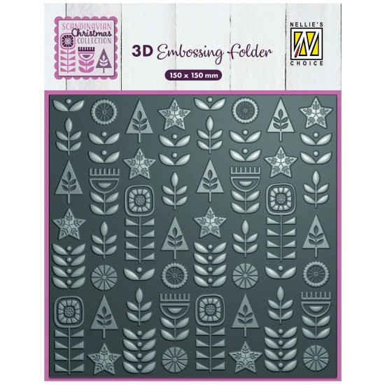 Nellie's Choice • 3D  μήτρα Embossing  Scandinavian Flowers