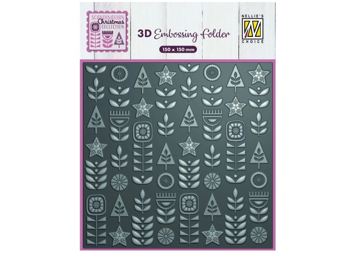 Nellie's Choice • 3D μήτρα Embossing Scandinavian Flowers Nellie's Choice • 3D μήτρα Embossing Scandinavian Flowers