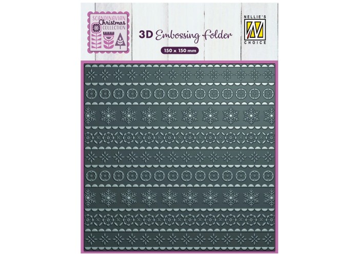 Nellie's Choice • 3D Embossing folder Scandinavian Christmas