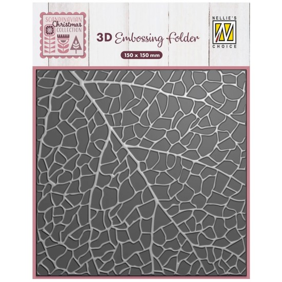 Nellie's Choice • 3D Embossing Folder Background Leaf Pattern 15x15cm