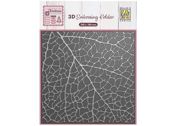 Nellie's Choice • 3D Embossing Folder Background Leaf Pattern 15x15cm Nellie's Choice • 3D Embossing Folder Background Leaf Pattern 15x15cm