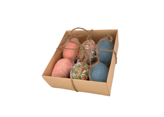 ΑΥΓΑ ΥΦΑΣΜΑΤΙΝΑ ΣΕ ΚΟΥΤΙ SET/6 6CM WHITE-PINK L-BLUE ΑΥΓΑ ΥΦΑΣΜΑΤΙΝΑ ΣΕ ΚΟΥΤΙ SET/6 6CM WHITE-PINK L-BLUE