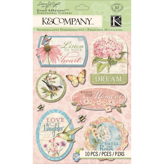 Αυτοκολλητα K&Company • Floral word 5τεμ Αυτοκολλητα K&Company • Floral word 5τεμ
