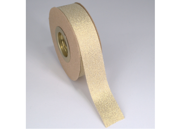 ΦΑΚΑΡΟΛΑ ΜΕΤΑΛΛΙΚΟ ΝΗΜΑ 25MMX20MET IVORY-GOLD MET