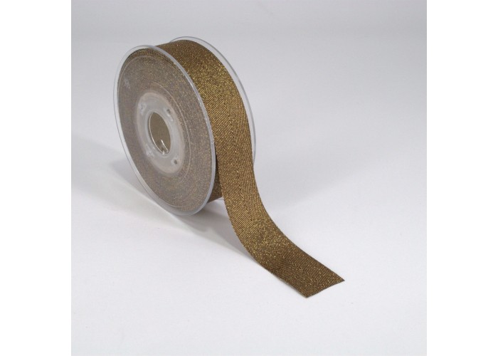 ΦΑΚΑΡΟΛΑ ΜΕΤΑΛΛΙΚΟ ΝΗΜΑ 25MMX20MET BLACK-GOLD MET