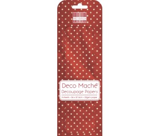 Ριζόχαρτο Decoupage Red Polka 26cm x 37,50cm  22gr Ριζόχαρτο Decoupage Red Polka 26cm x 37,50cm  22gr