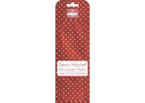 Ριζόχαρτο Decoupage Red Polka 26cm x 37,50cm 22gr Ριζόχαρτο Decoupage Red Polka 26cm x 37,50cm 22gr