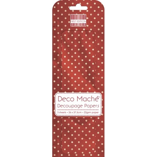 Ριζόχαρτο Decoupage Red Polka 26cm x 37,50cm  22gr