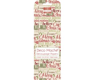 Ριζόχαρτο decoupage  Xmas Words  26cm x 37,50cm Ριζόχαρτο decoupage  Xmas Words  26cm x 37,50cm