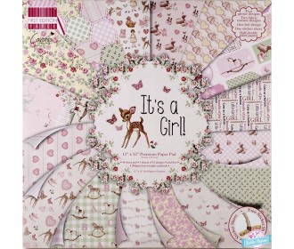 Σετ χαρτόνια χειροτεχνίας It's a Girl 30x30cm 48φ 200gr Σετ χαρτόνια χειροτεχνίας It's a Girl 30x30cm 48φ 200gr