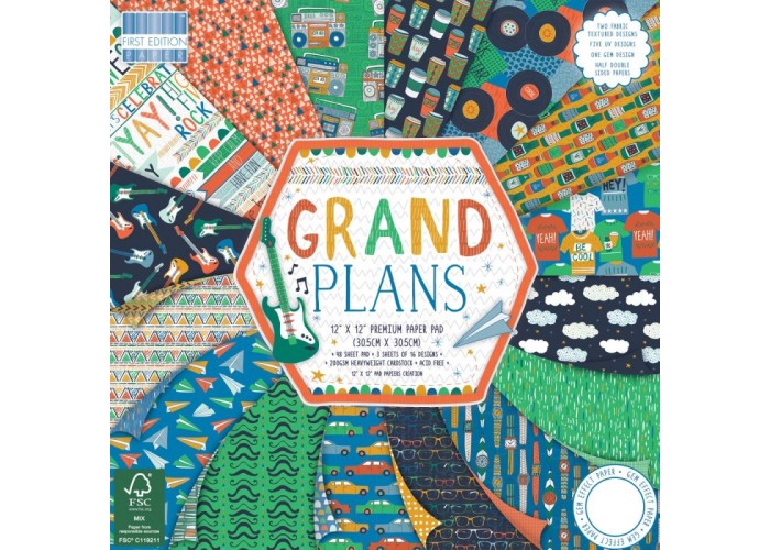 Σετ Χαρτόνια Χειροτεχνίας Grand Plans 30cm X 30cm 48φ 200γρ Σετ Χαρτόνια Χειροτεχνίας Grand Plans 30cm X 30cm 48φ 200γρ