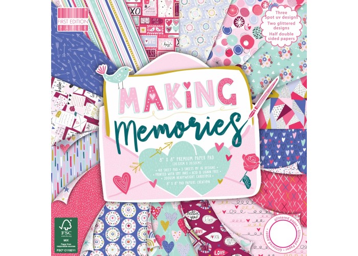 Σετ Χαρτόνια Χειροτεχνίας Making Memories 20cm X 20cm 48φ 200γρ Σετ Χαρτόνια Χειροτεχνίας Making Memories 20cm X 20cm 48φ 200γρ