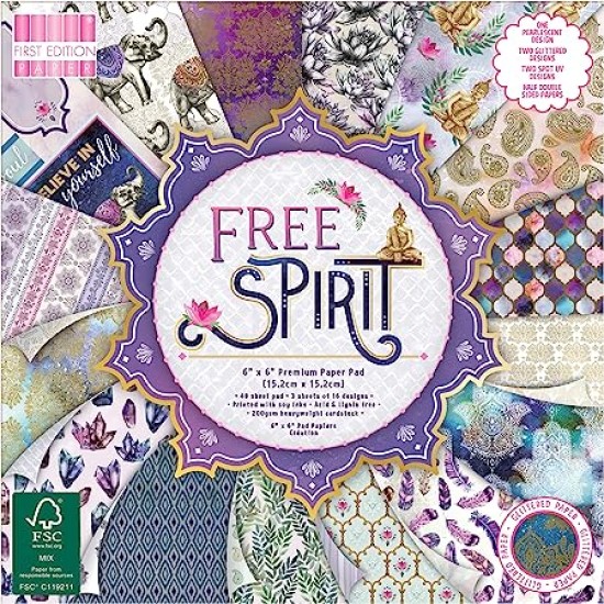 Σετ Χαρτόνια Χειροτεχνίας Free Spirit 15cm X 15cm 48φ 200γρ Σετ Χαρτόνια Χειροτεχνίας Free Spirit 15cm X 15cm 48φ 200γρ