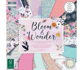 Σετ Χαρτόνια Χειροτεχνίας   Bloom and Wonder 20cm X 20cm 48φ 200γρ   Σετ Χαρτόνια Χειροτεχνίας   Bloom and Wonder 20cm X 20cm 48φ 200γρ