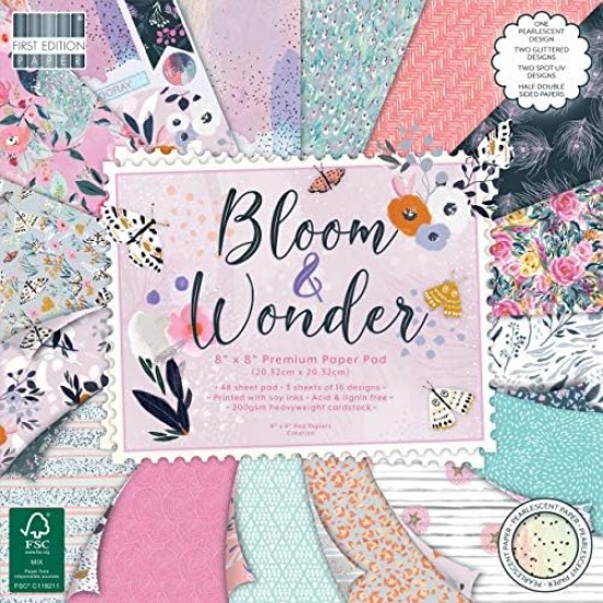 Σετ Χαρτόνια Χειροτεχνίας Bloom and Wonder 20cm X 20cm 48φ 200γρ Σετ Χαρτόνια Χειροτεχνίας Bloom and Wonder 20cm X 20cm 48φ 200γρ