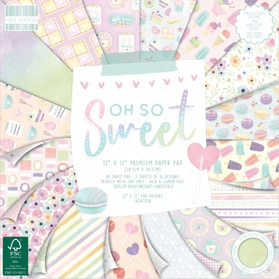 Σετ Χαρτόνια Χειροτεχνίας Oh So Sweet 30cm X 30cm 48φ 200γρ