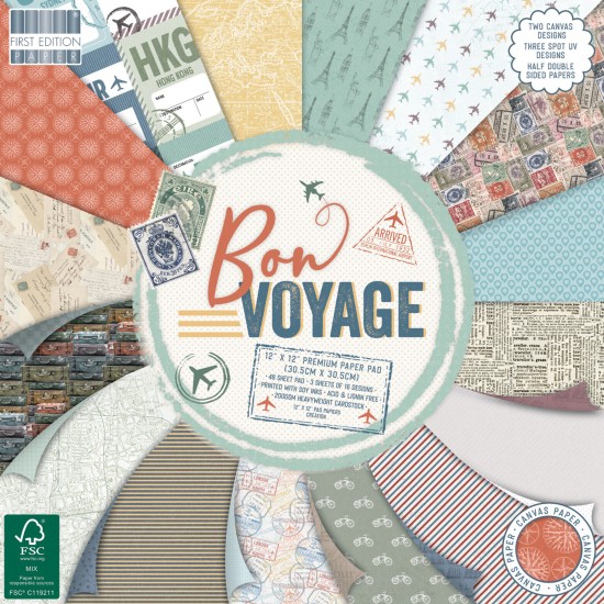 Σετ Χαρτόνια Χειροτεχνίας Bon Voyage 30cm X 30cm 48φ 200γρ Σετ Χαρτόνια Χειροτεχνίας Bon Voyage 30cm X 30cm 48φ 200γρ