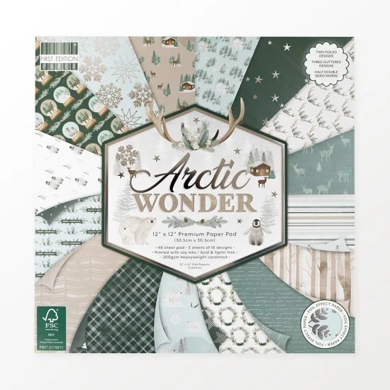 Σετ Χαρτόνια Χειροτεχνίας Arctic Christmas  30cm X 30cm 48φ 200γρ