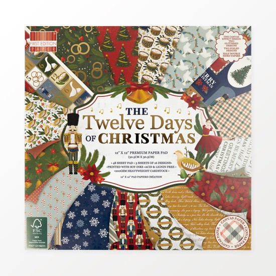 Σετ Χαρτόνια Χειροτεχνίας 12 Days of Christmas 30cm X 30cm 48φ 200γρ Σετ Χαρτόνια Χειροτεχνίας 12 Days of Christmas 30cm X 30cm 48φ 200γρ