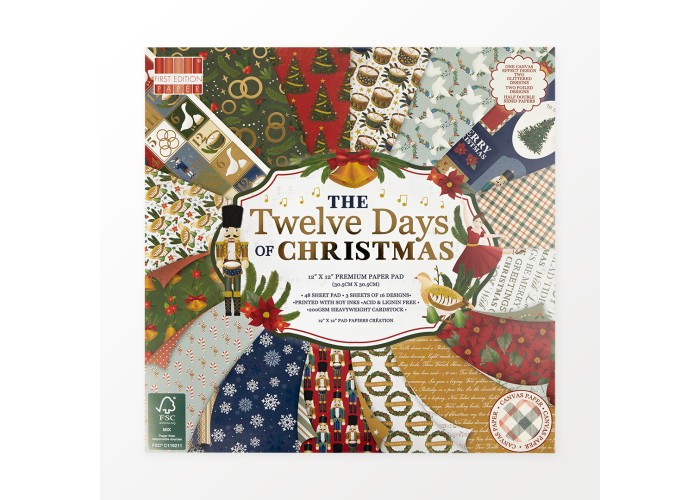 Σετ Χαρτόνια Χειροτεχνίας 12 Days of Christmas 30cm X 30cm 48φ 200γρ Σετ Χαρτόνια Χειροτεχνίας 12 Days of Christmas 30cm X 30cm 48φ 200γρ