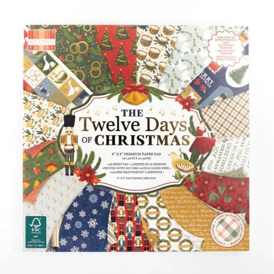 Σετ Χαρτόνια Χειροτεχνίας 12 Days of Christmas 20cm X 20cm 48φ 200γρ Σετ Χαρτόνια Χειροτεχνίας 12 Days of Christmas 20cm X 20cm 48φ 200γρ