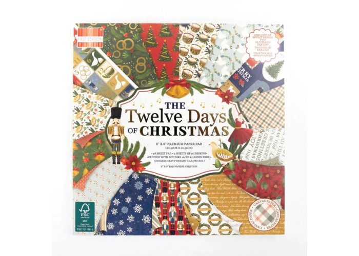 Σετ Χαρτόνια Χειροτεχνίας 12 Days of Christmas 20cm X 20cm 48φ 200γρ Σετ Χαρτόνια Χειροτεχνίας 12 Days of Christmas 20cm X 20cm 48φ 200γρ