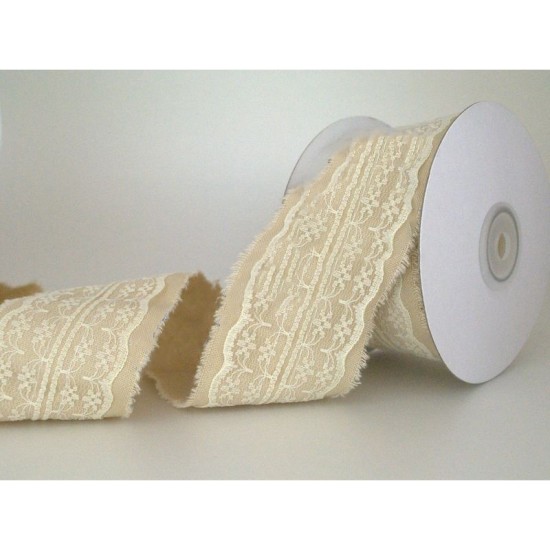 ΚΟΡΔΕΛΑ ΥΦΑΣΜΑΤΙΝΗ ΜΕ ΔΑΝΤΕΛΑ 55MMX10MET BEIGE-IVORY ΚΟΡΔΕΛΑ ΥΦΑΣΜΑΤΙΝΗ ΜΕ ΔΑΝΤΕΛΑ 55MMX10MET BEIGE-IVORY
